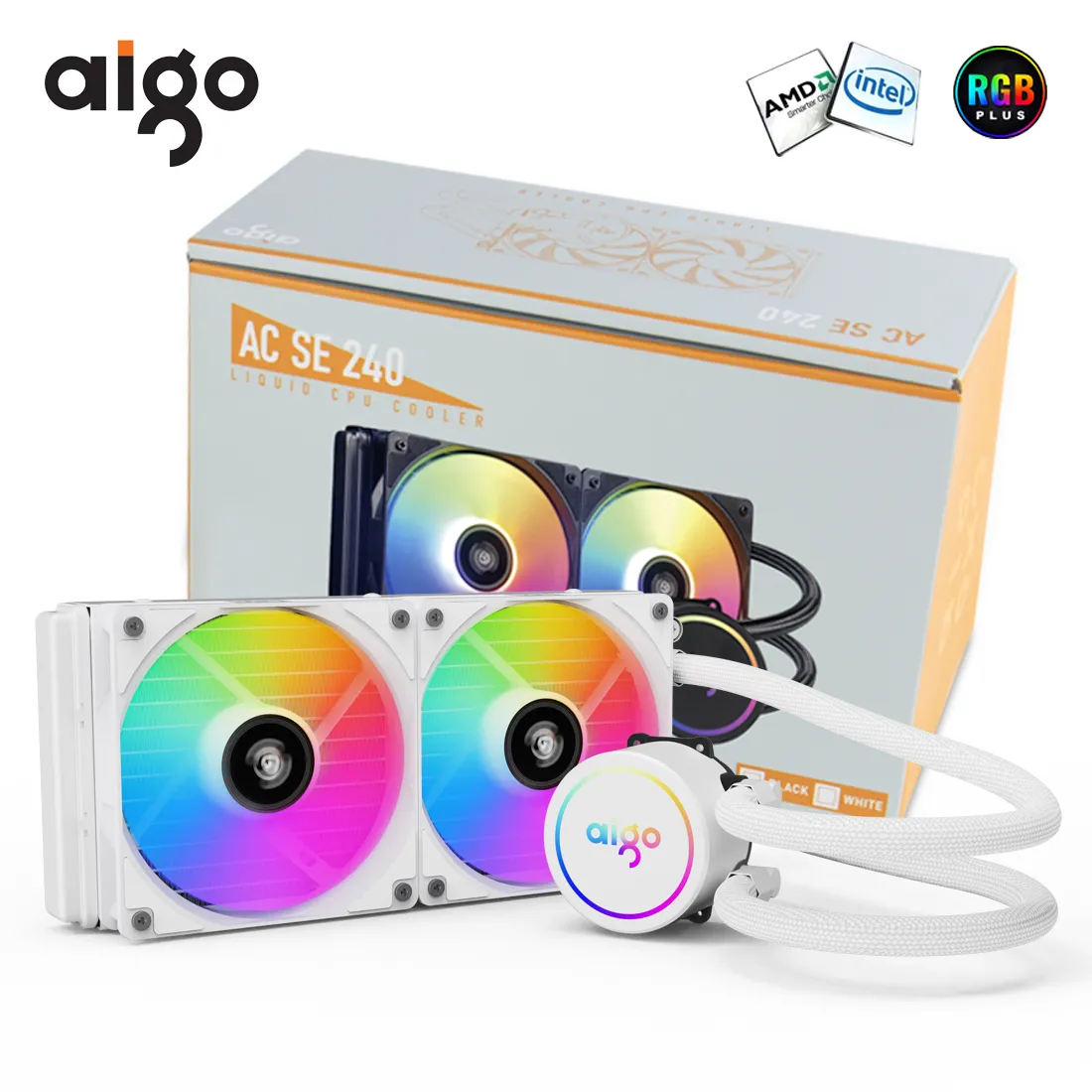 Aigo 화이트 수냉식 CPU 쿨러