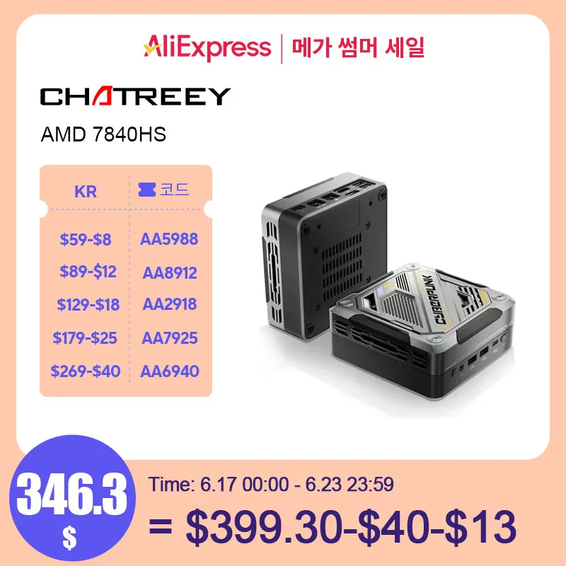 Chatreey AN3 미니 PC 라이젠 7