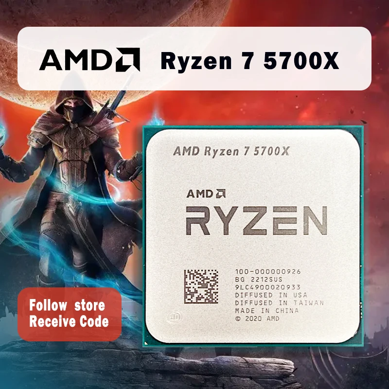 AMD Ryzen 7 5700X R7 5700X 3.4GHz 8 코어 16 스레드 PCIE4.0 65W CPU 프로세서