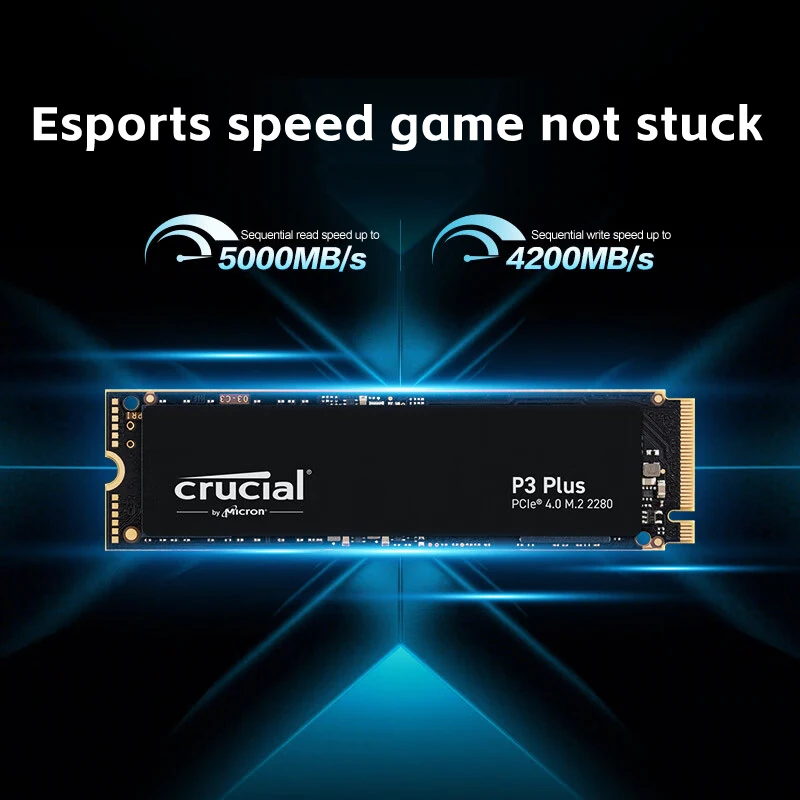 Crucial P3 Plus 1TB PCIe Gen4x4 3D NAND NVMe M.2 SSD